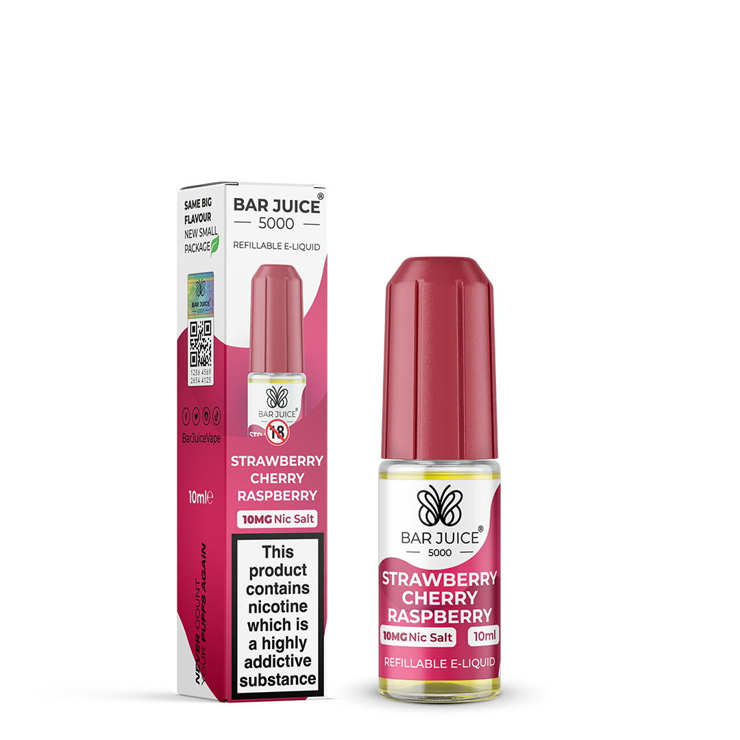 Bar Juice 5000 Strawberry Cherry Raspberry Nic Salt E-Liquid – 10ml